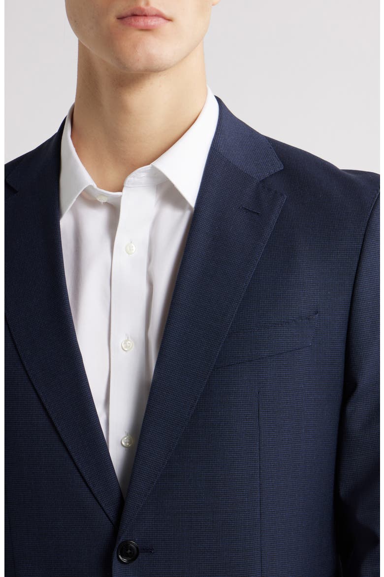 Huge Slim Fit Houndstooth Microcheck Sport Coat, Alternate, color, DARK BLUE