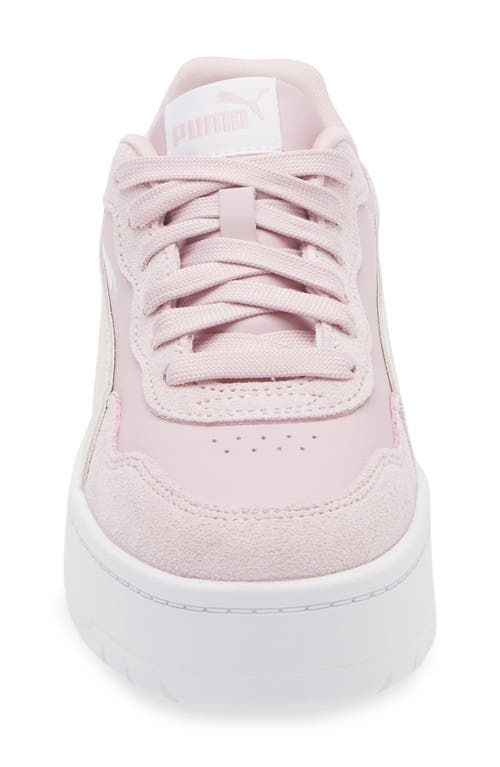 Puma Court Lally Skye Platform Sneaker In Rose Mauve- White