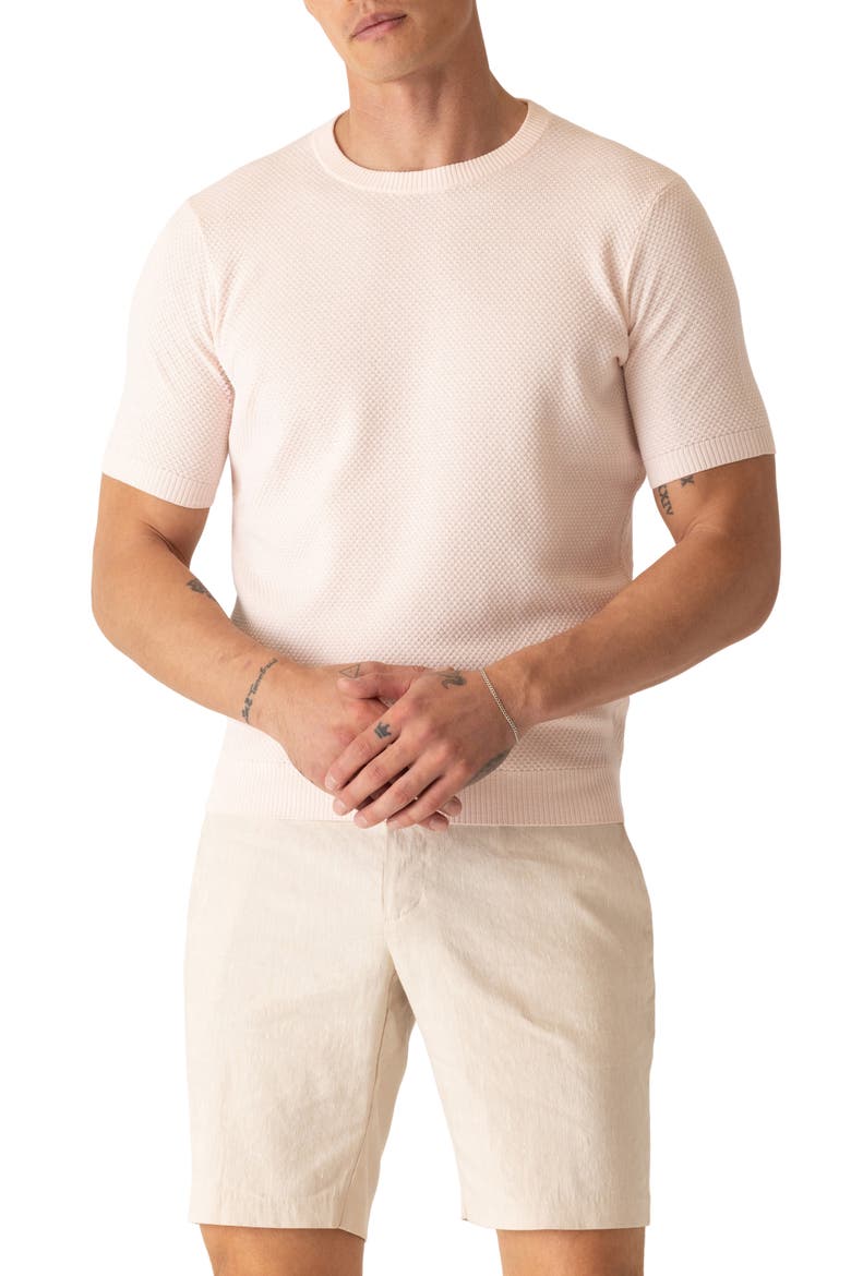 Modern Texture Knit T-Shirt, Main, color, ROSE ALL DAY