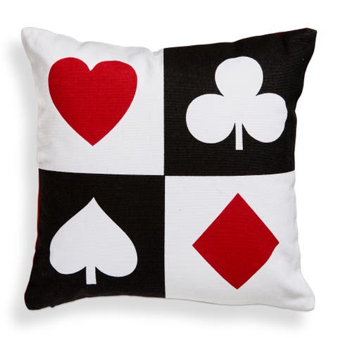 Everyday Suits Graphic Pillow Multi Cotton Cover 12x12x3 in