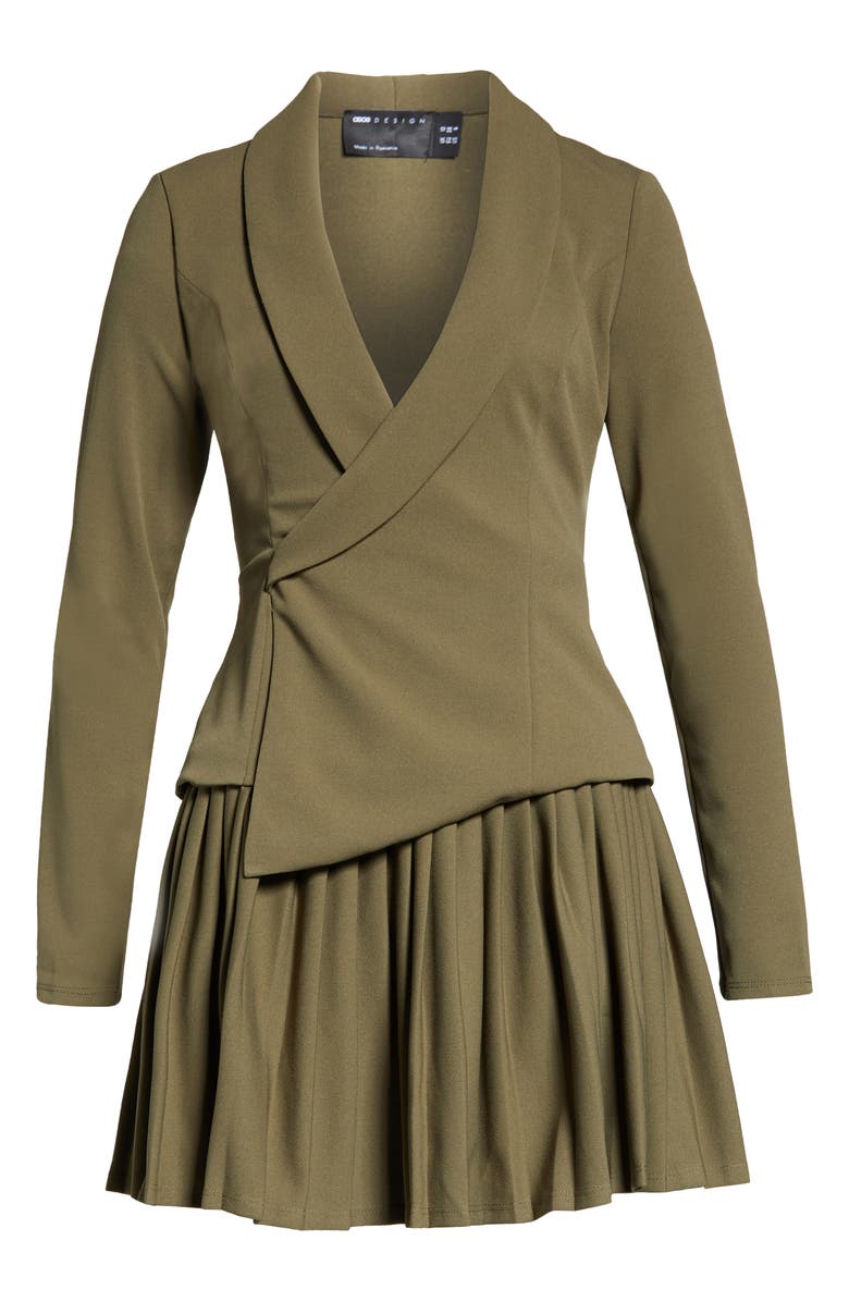 ASOS DESIGN Pleated Skater Minidress, Alternate, color, 