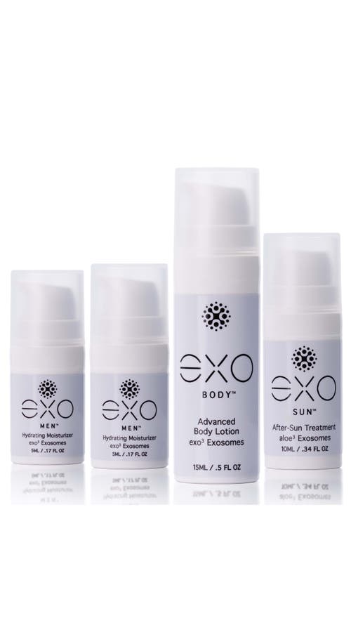 Exoceuticals Exo Men Travel Kit, 4 Bottles In Black