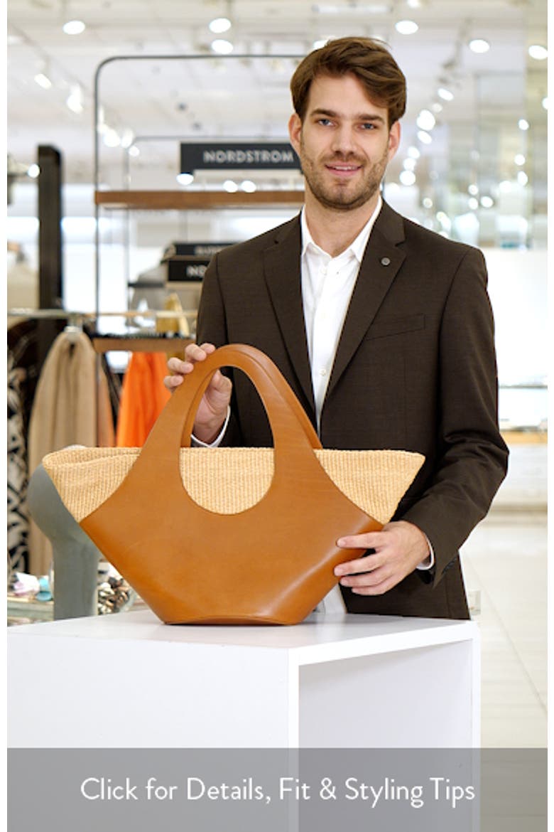 Siena Leather & Raffia Top Handle Tote video