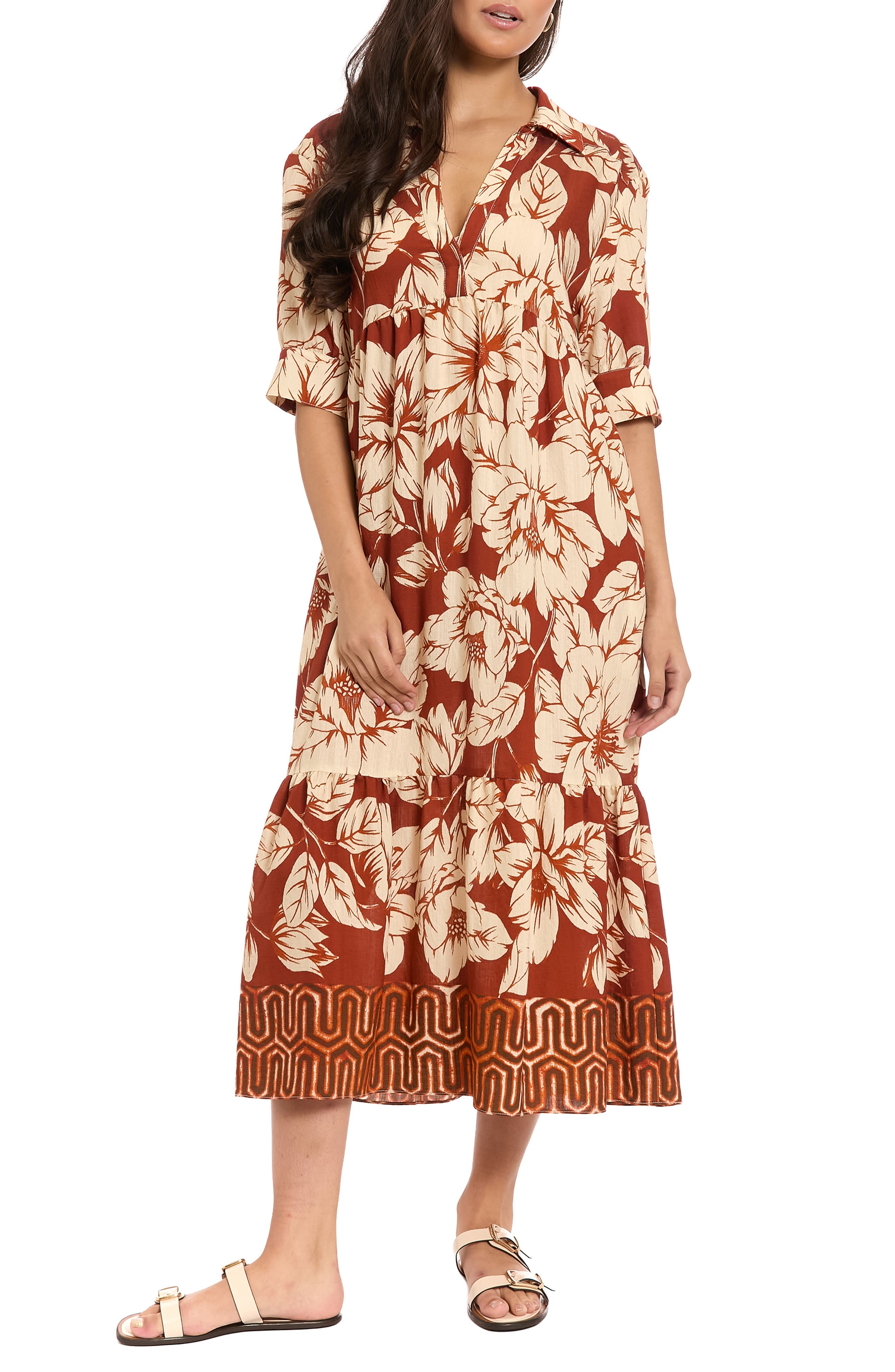 selected RED OCHRE/ECRU