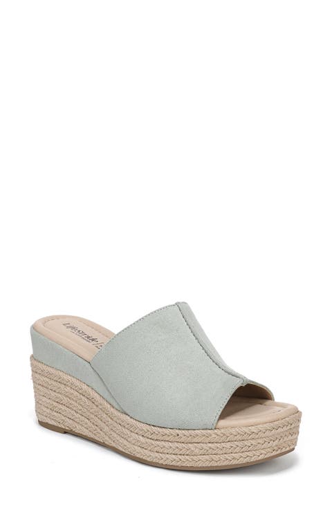 Haute Espadrille Platform Wedge Slide Sandal (Women)