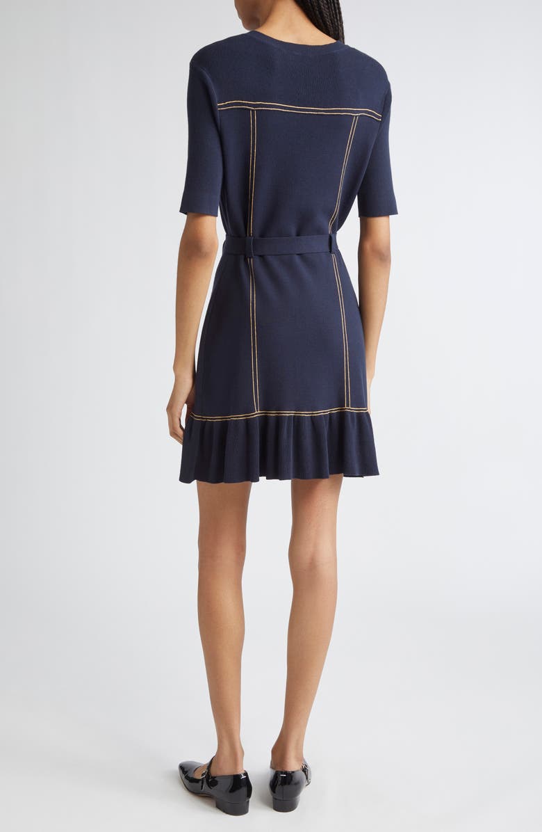 Cinq à Sept Elisha Belted Sweater Dress, Alternate, color, Navy