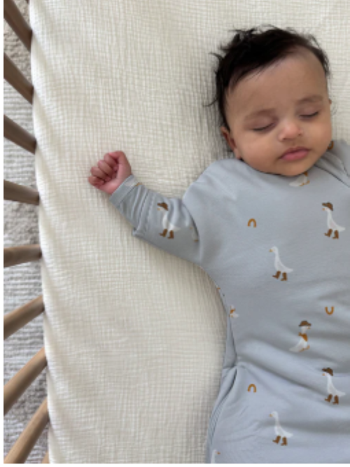 Gunamuna Long Sleeve Transitional Swaddle Sleep Bag, 1.0 Tog In Blue