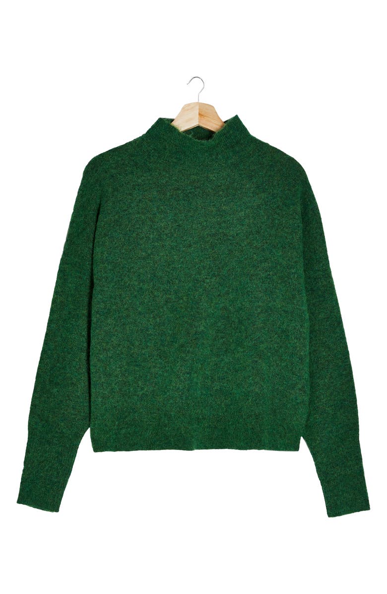 Topshop Textured Funnel Neck Sweater, Alternate, color,