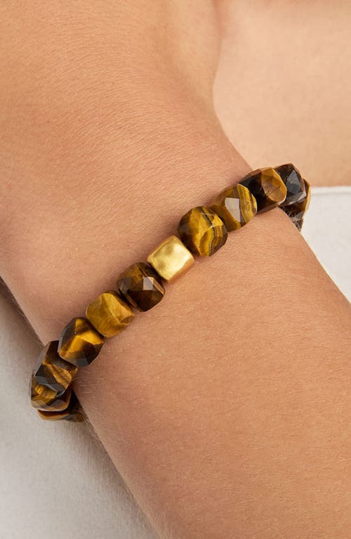 Dean Davidson Nomad Tiger's Eye Beaded Stretch Bracelet In Brown
