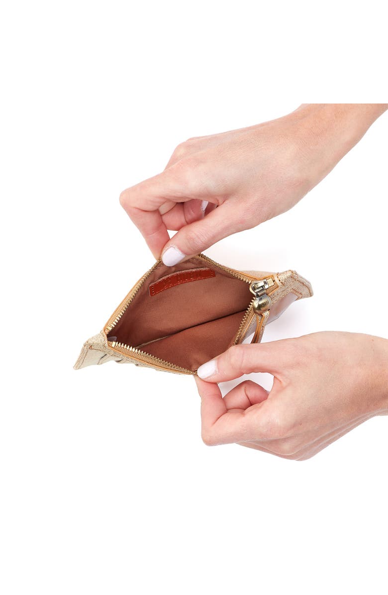 HOBO Carte Leather Wallet, Alternate, color, Gold Leaf