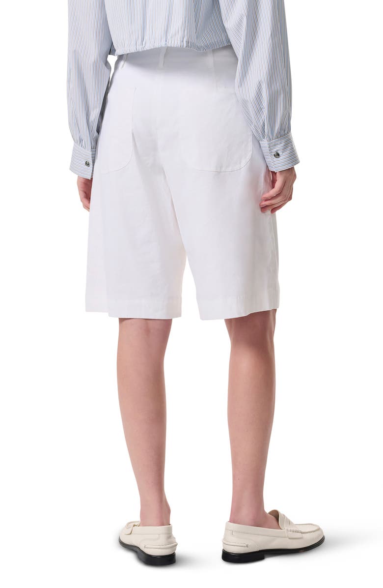 rag & bone Banks Linen Blend Walking Shorts, Alternate, color, White