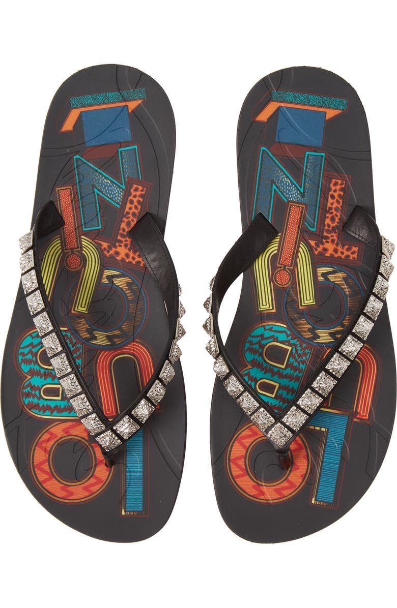 Christian Louboutin Loubi Flip Flop, Main, color,