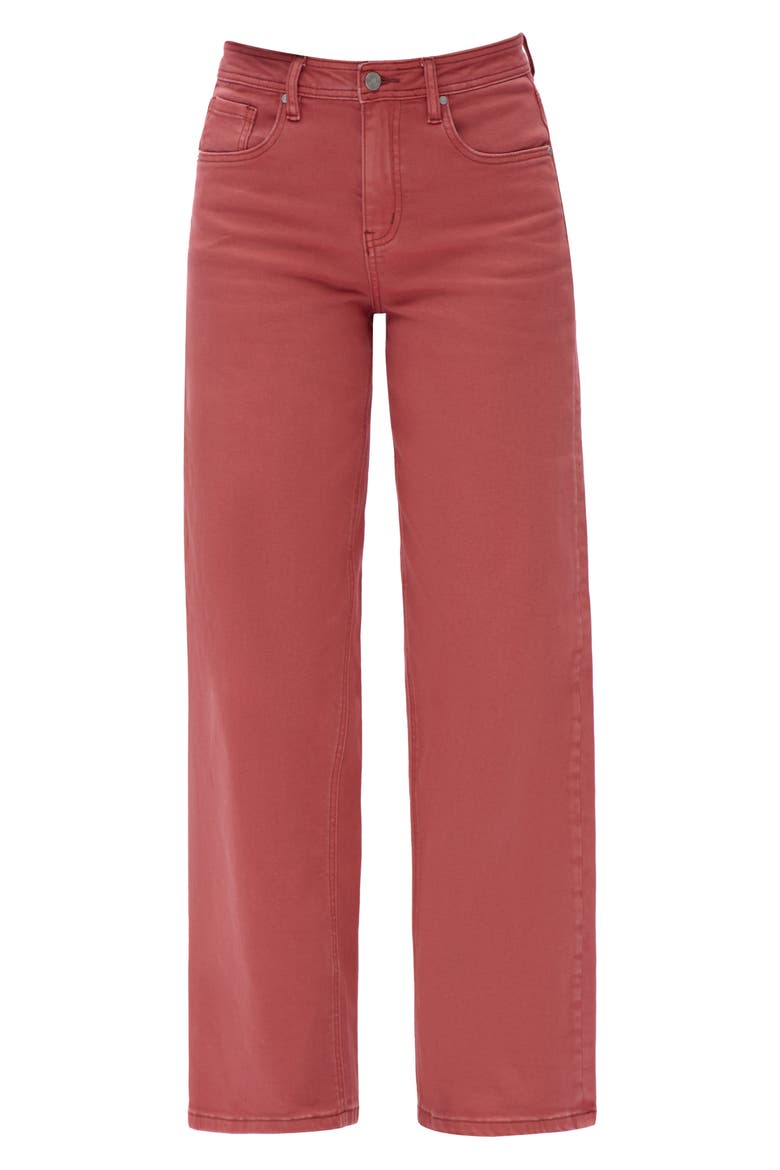 Flora High Rise Straight Jeans, Alternate, color, RASPBERRY