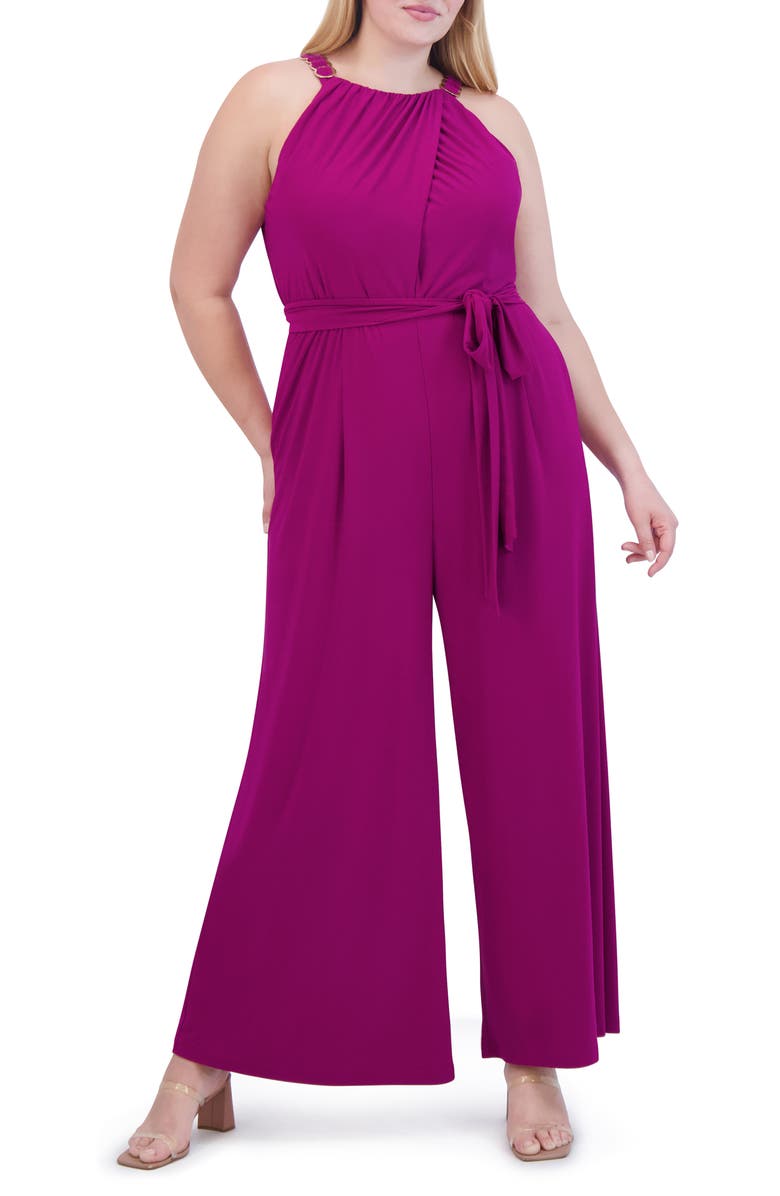 Vince Camuto Halter Neck Sleeveless Jumpsuit, Main, color,