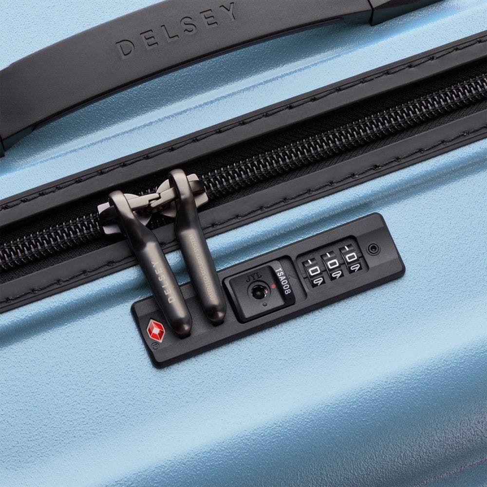 Delsey Paris Turenne 2.0 Large Checked Trunk Spinner Luggage, Alternate, color, Grey