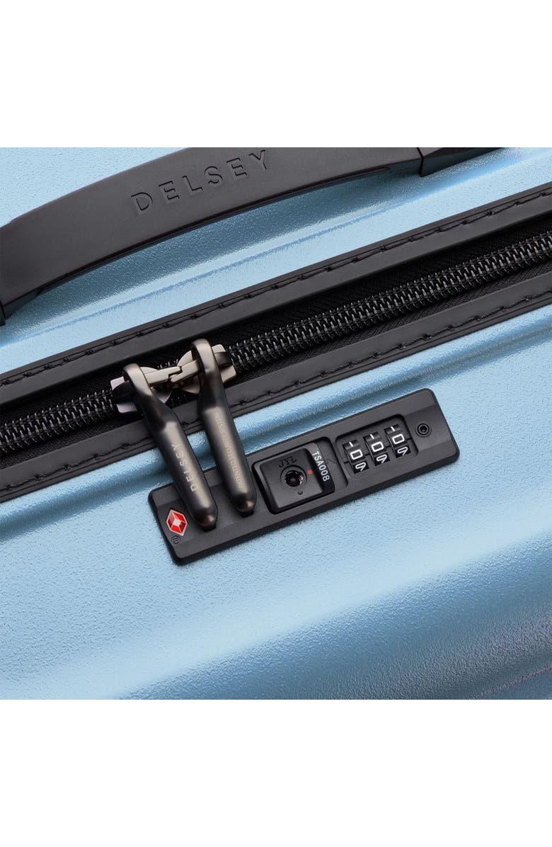 Delsey Paris Turenne 2.0 Large Checked Trunk Spinner Luggage, Alternate, color, Grey