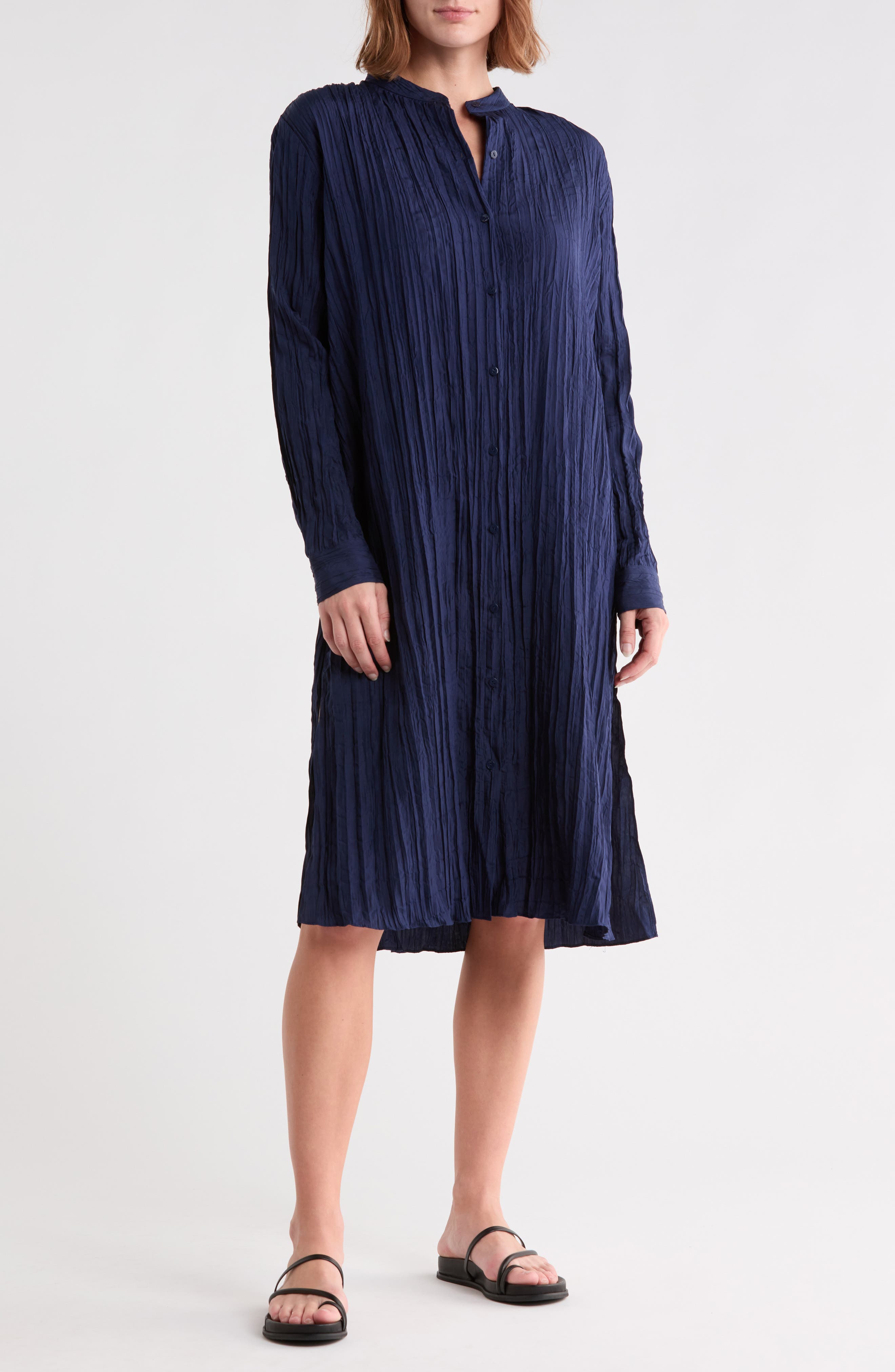 Pleated Silk Shirt