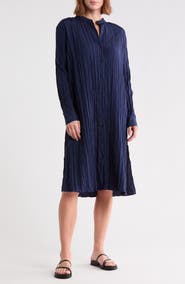 Eileen Fisher Pleated Silk Shirt