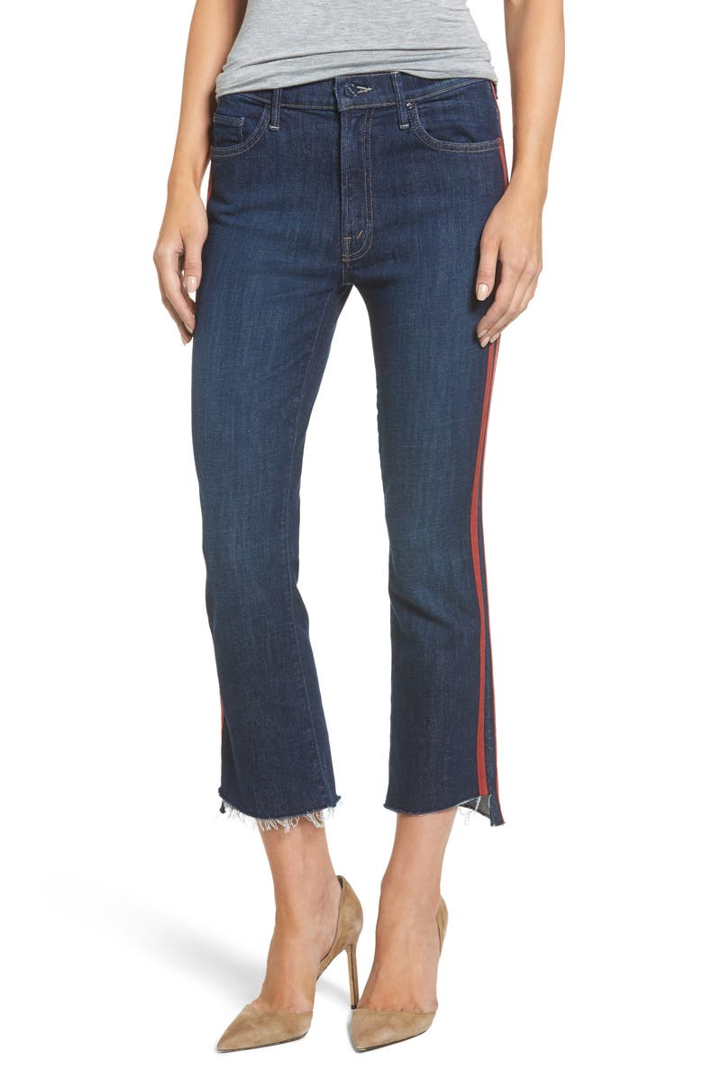MOTHER 'The Insider' Crop Step Fray Jeans, Main, color,