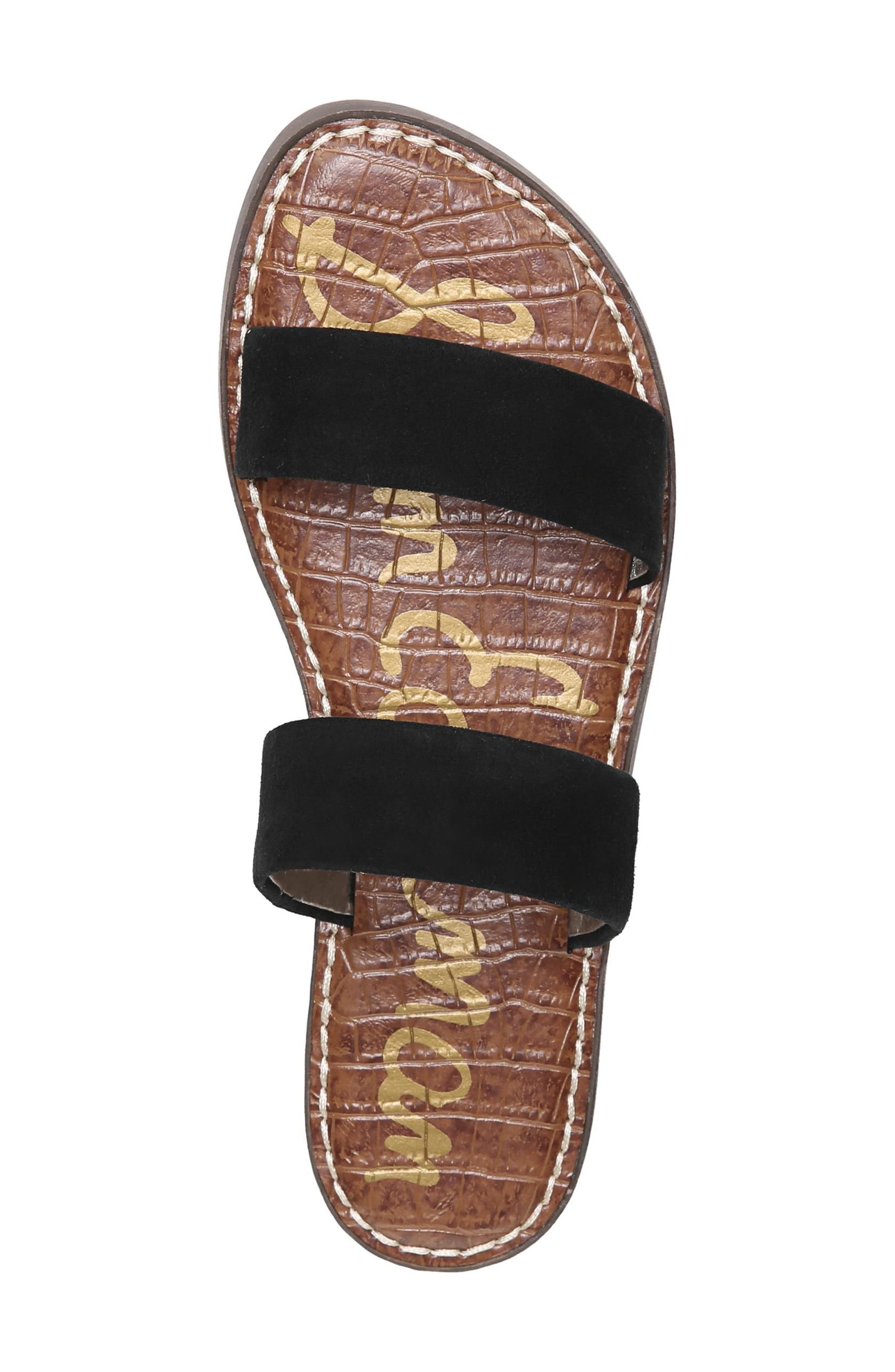 Gala Two Strap Slide Sandal, Alternate, color, BLACK SUEDE