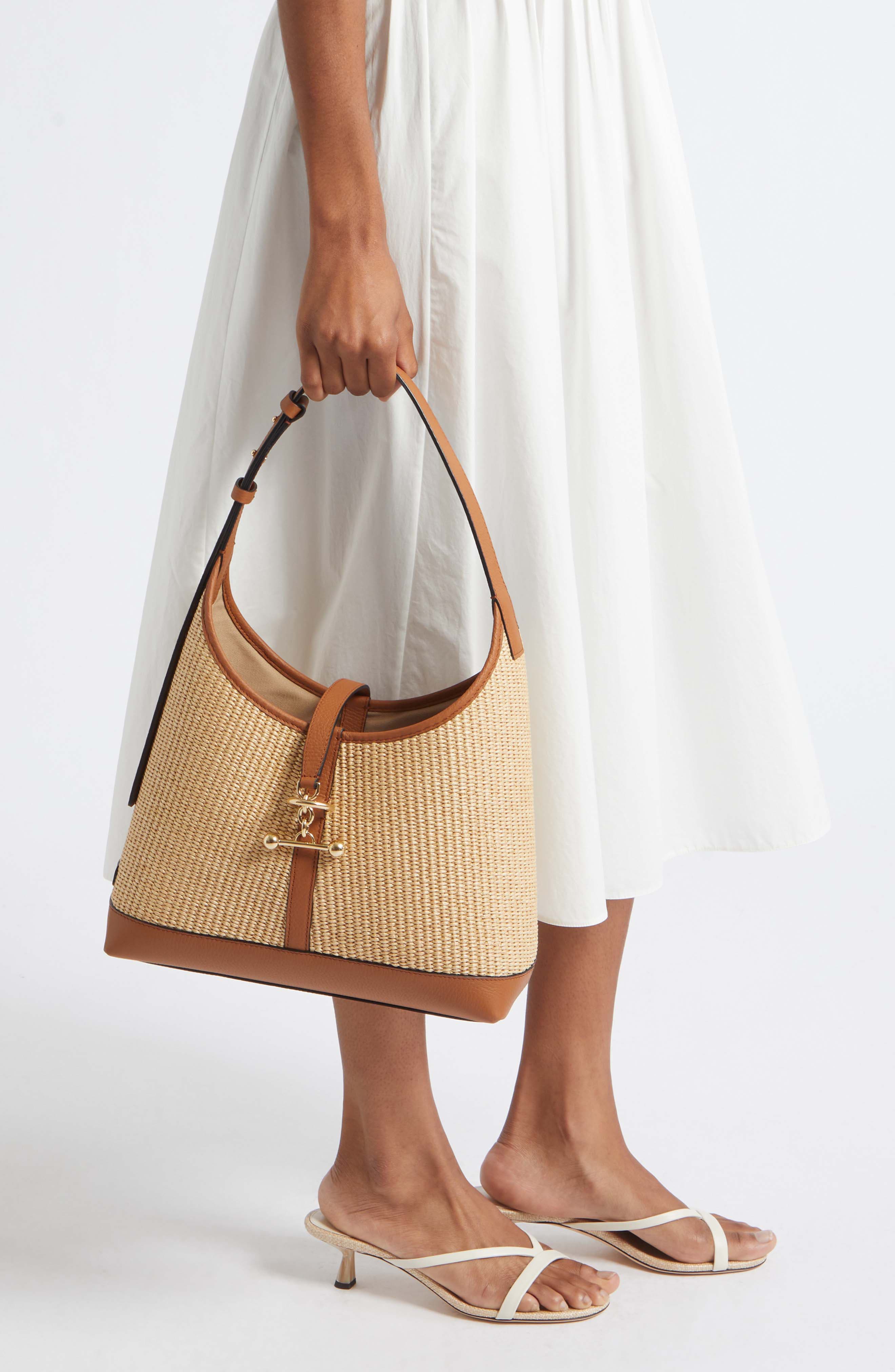 Kite Raffia Hobo Bag, Alternate, color, TAN/ NATURAL