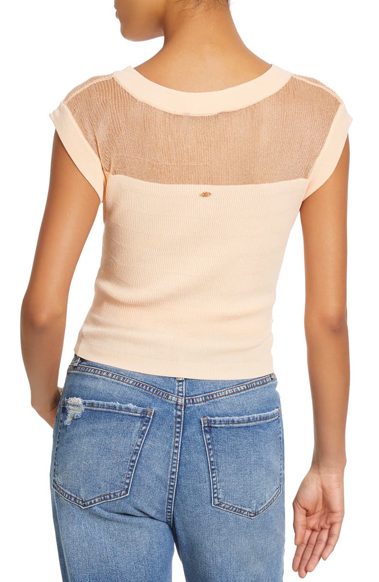 Sam Edelman Samara Mixed Media Sweater, Alternate, color, Bellini