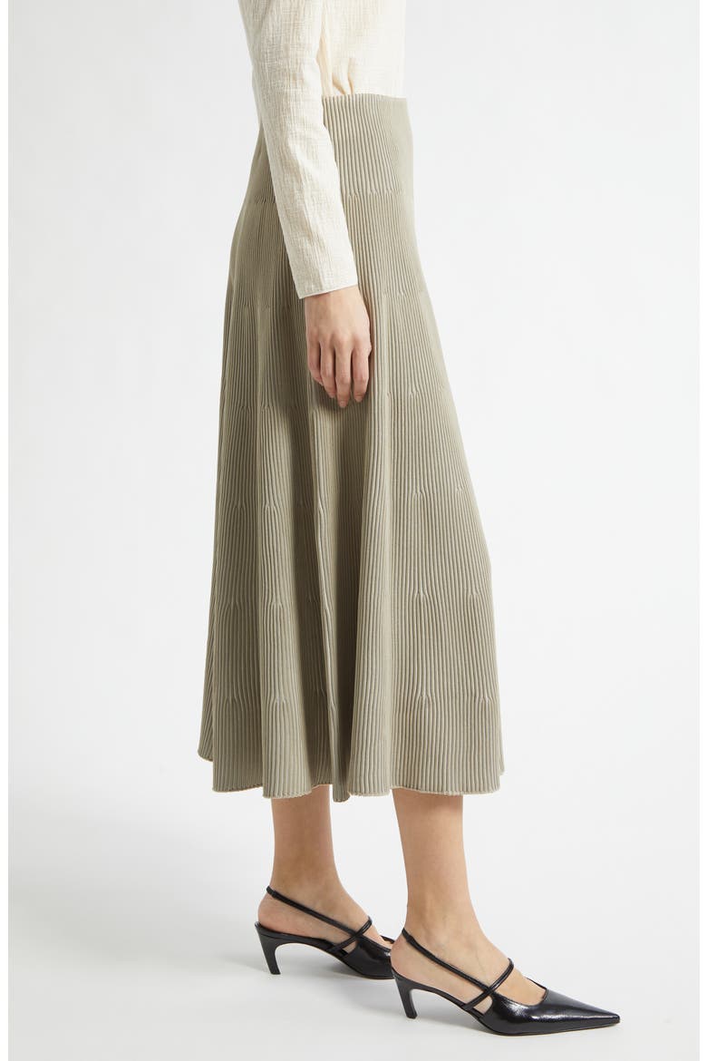 Reverse Knit Tiered Skirt, Alternate, color, TAN