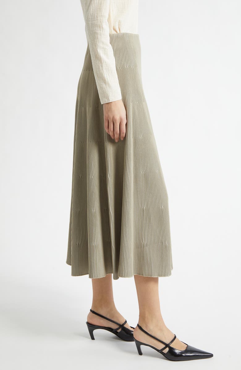 Giorgio Armani Reverse Knit Tiered Skirt, Alternate, color, Tan