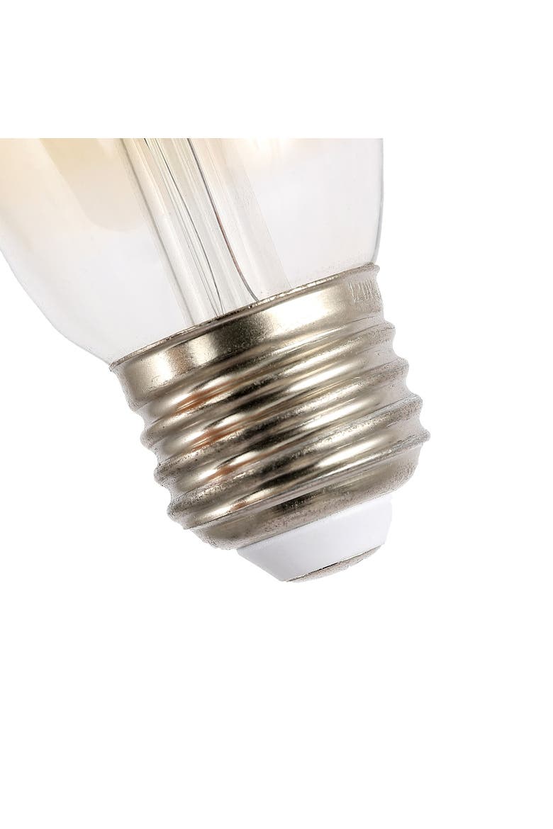 Vintage Non-Dimmable ST58-4W LED Edison Bulbs with E26 Base, 80+ CRI, Warm White 2700K, 350 Lumens, Tinted Amber, Alternate, color, Amber