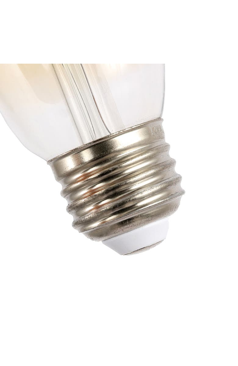 JONATHAN Y Vintage Non-Dimmable ST58-4W LED Edison Bulbs with E26 Base, 80+ CRI, Warm White 2700K, 350 Lumens, Tinted Amber, Alternate, color, Amber