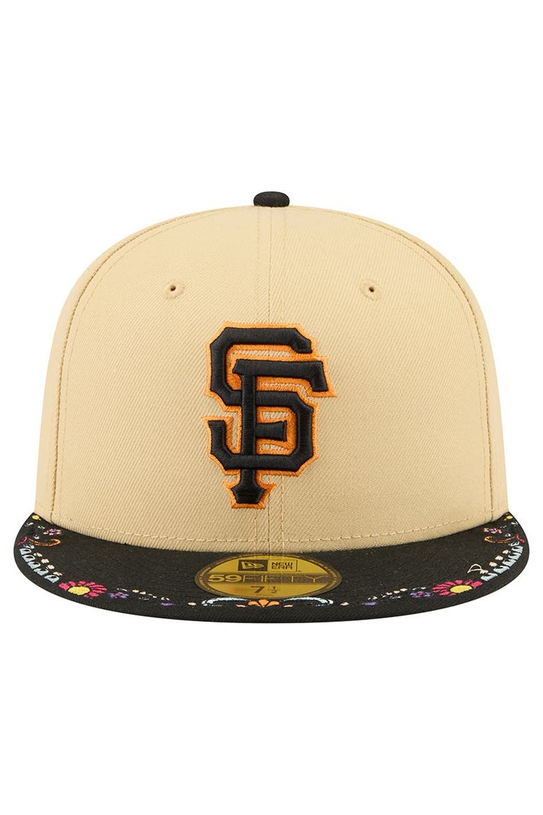 Men's New Era Light Beige San Francisco Giants Two-Tone Embroidered Visor 59FIFTY Fitted Hat, Alternate, color, Light Beige