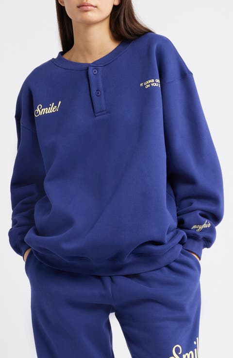 Smiled Oversize Crewneck Sweatshirt