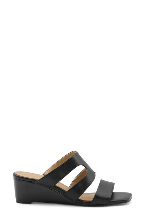 Adrienne Vittadini Adoring Wedge Slide Sandal In Black