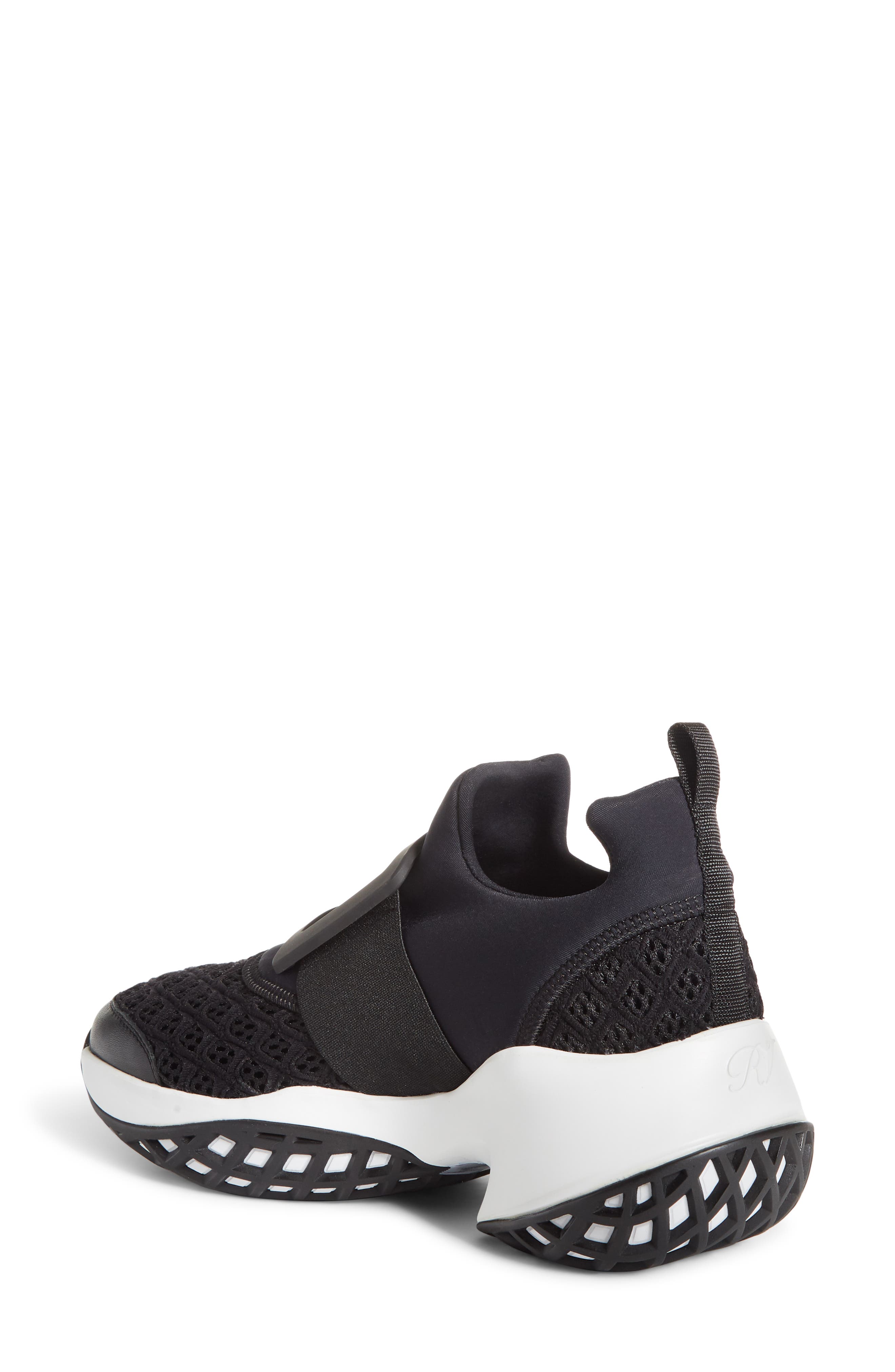 Roger Vivier Viv Run Slip-On Sneaker, Alternate, color, Black
