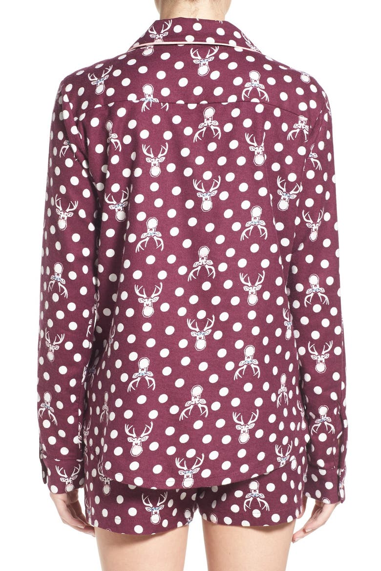 Print Short Pajamas, Alternate, color, PURPLE NECTAR HIPSTER DOT