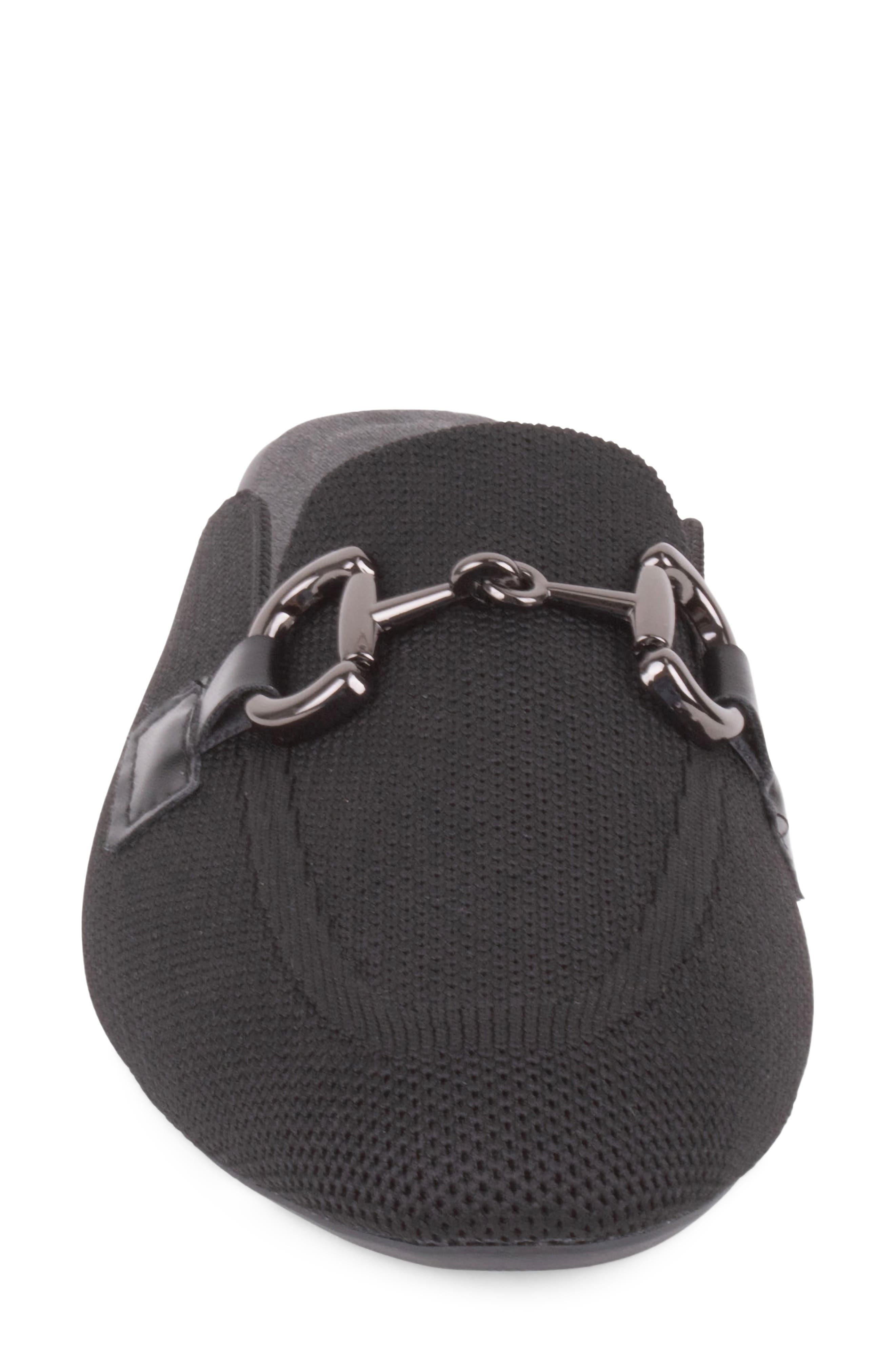 Tahari Augustine Bit Loafer Mule, Alternate, color, Black/Black