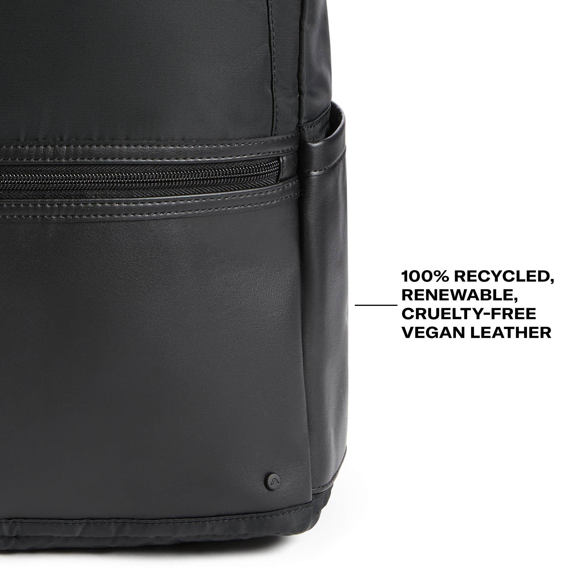 Evans Double Pocket Black Backpack, Alternate, color, Black