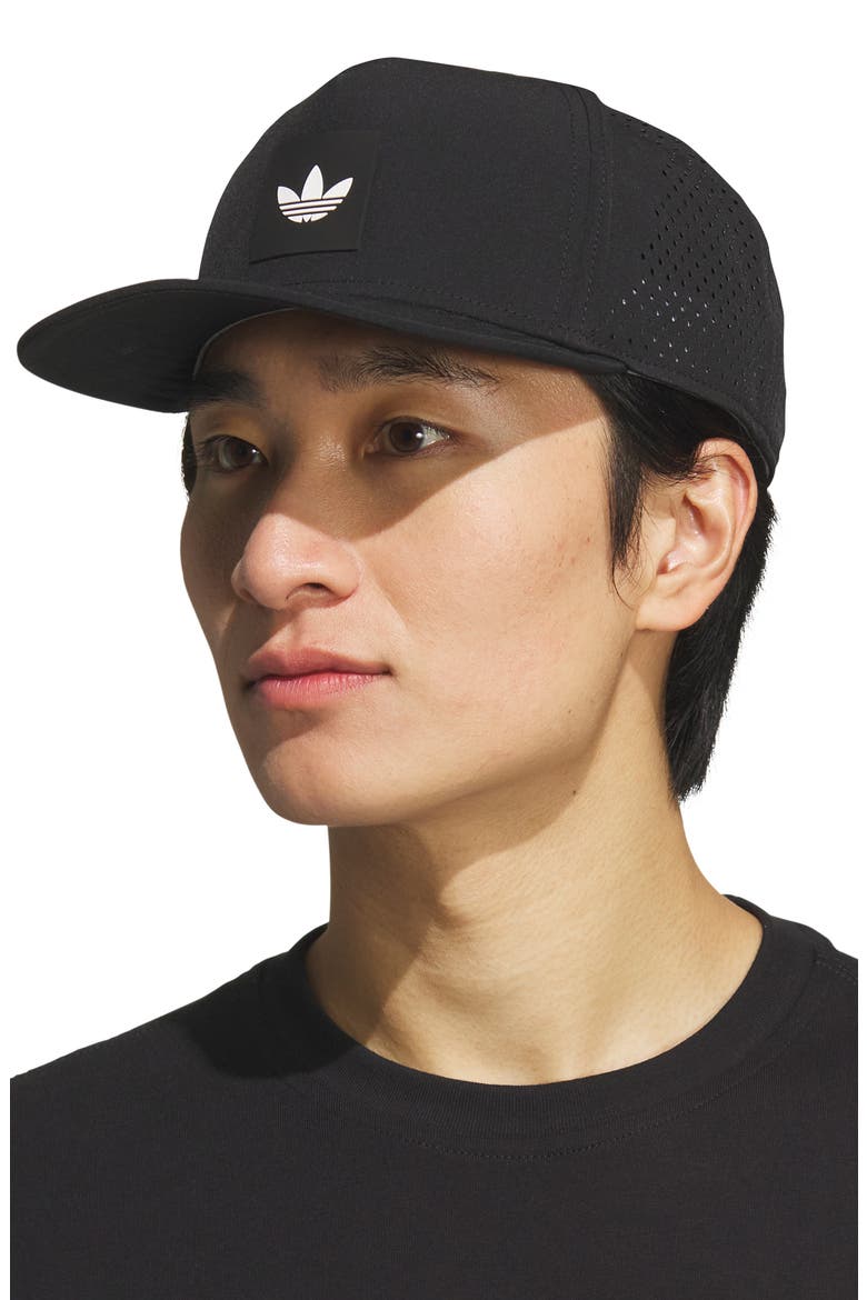 Floatie Trefoil Snapback Baseball Cap, Alternate, color, BLACK/ WHITE