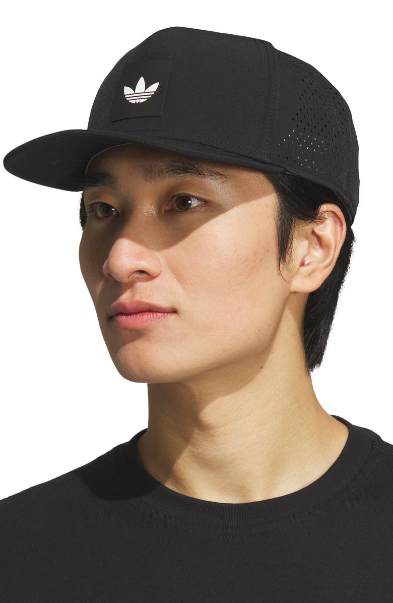 adidas Floatie Trefoil Snapback Baseball Cap, Alternate, color, Black/ White