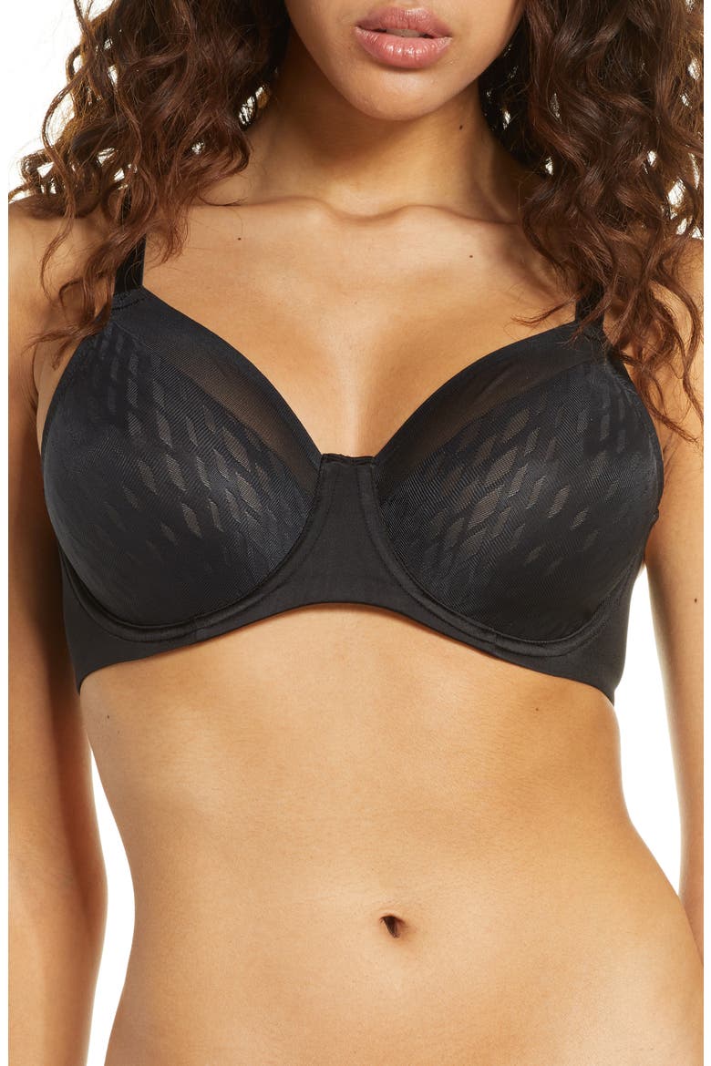 Elevated Allure Full Coverage Underwire Bra, Main, color, BLACK