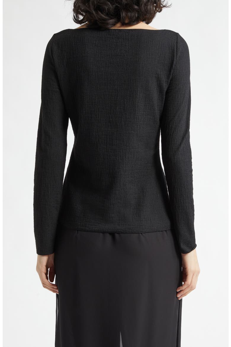 Boat Neck Top, Alternate, color, SOLID BLACK