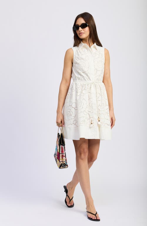 En Saison Marisol Cotton Shirtdress In White
