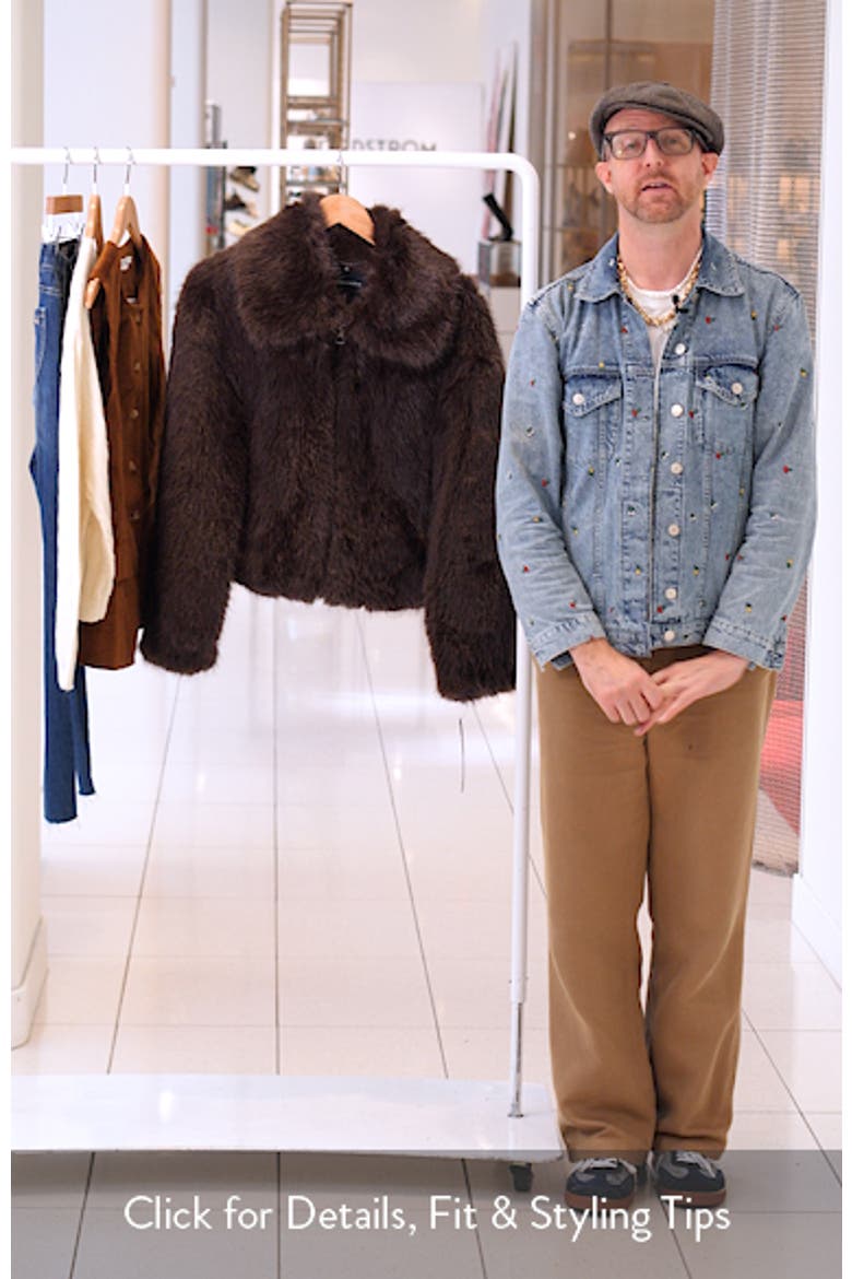 Cropped Faux Fur Jacket video