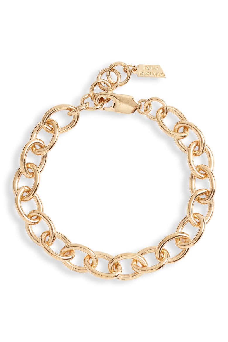 Round Link Chain Bracelet, Main, color, YELLOW GOLD