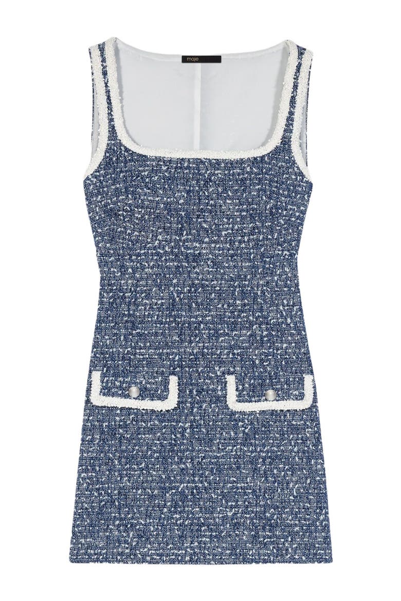 Short tweed dress, Alternate, color, Blue