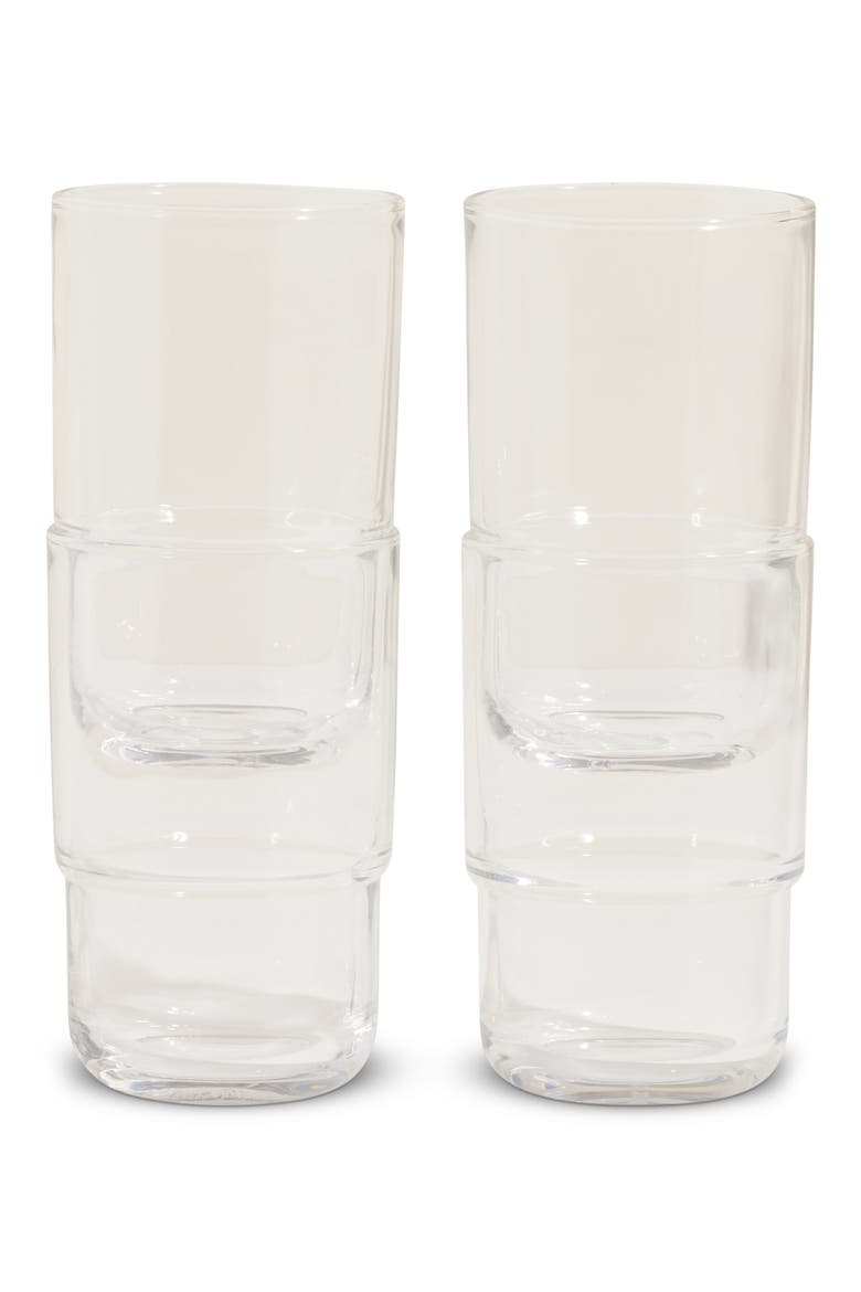 Night & Day Set of 4 Tall Glasses, Main, color, CLEAR