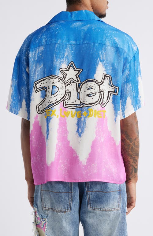 Diet Starts Monday Knieval Short Sleeve Graphic Button-up Shirt In Multi