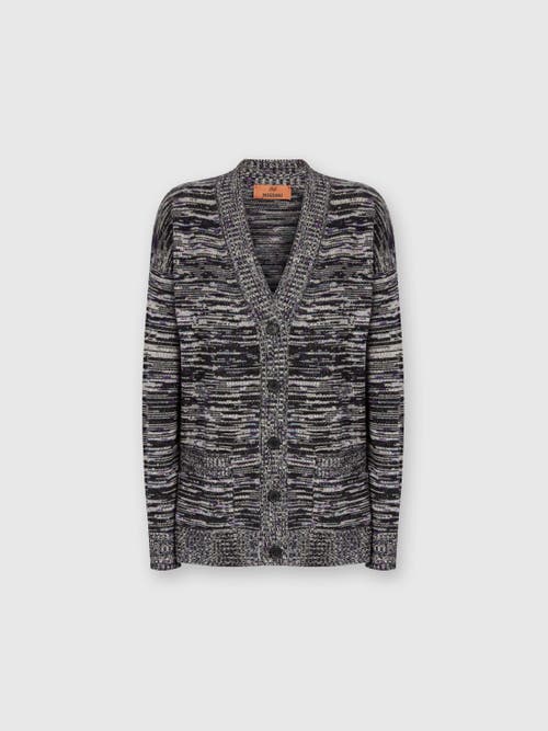 Missoni Pocket Cardigan In Black & Multicoloured
