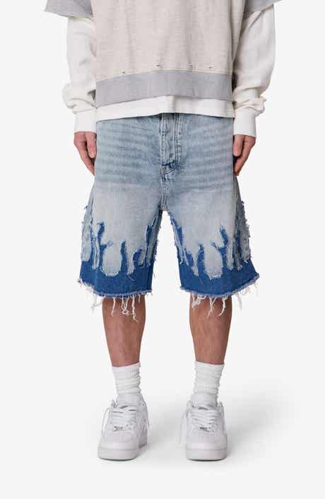 Flame Rip & Repair Denim Shorts