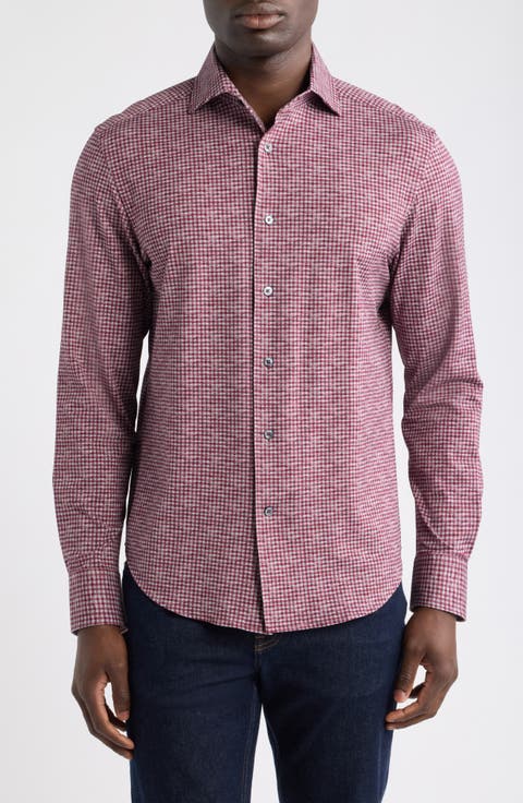 Devon OoohCotton® Grid Button-Up Shirt